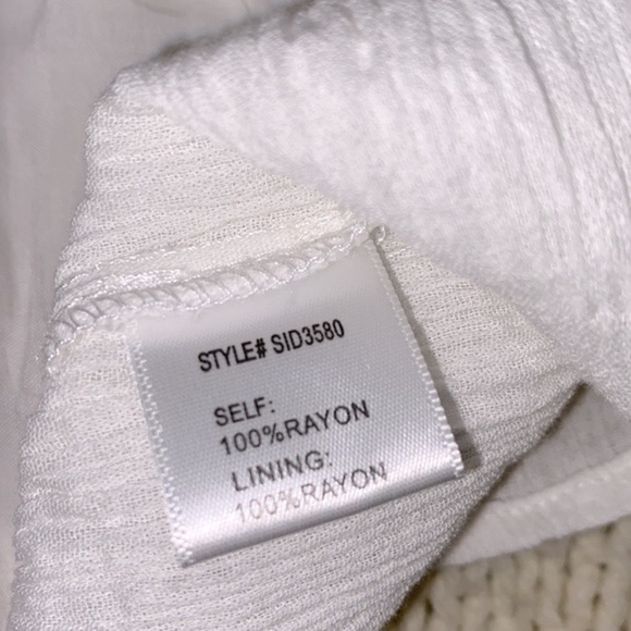 Dee Elly white & blue floral embroidered dress size small - Picture 5 of 7